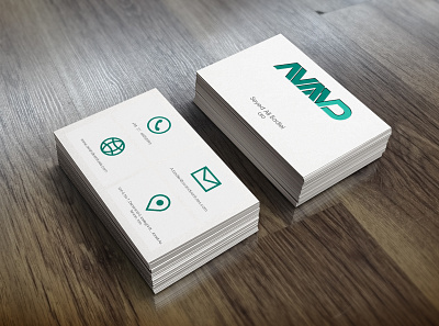 AVAND Business Card branding business card green visit card