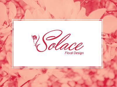 Solace Floral Design Logo atelier branding design floral flower logo logo design