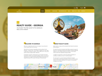 RealtyGuide brown ui design ux design website