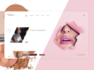 Fashion Beauty beauty fashion pink shop ui design