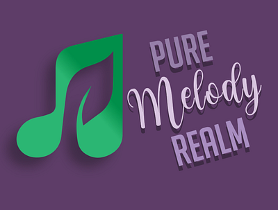 Pure Melody Realm flat logo flat logo design logo design minimalist logo design