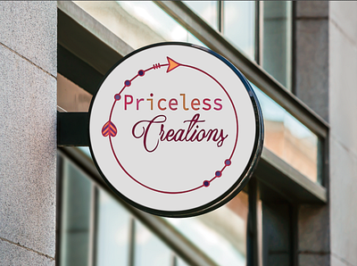 PRICELESS CREATIONS flat logo logo dsign minimal logo