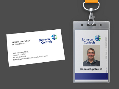 Johnson Controls ID badge & Business card creative business card id badge