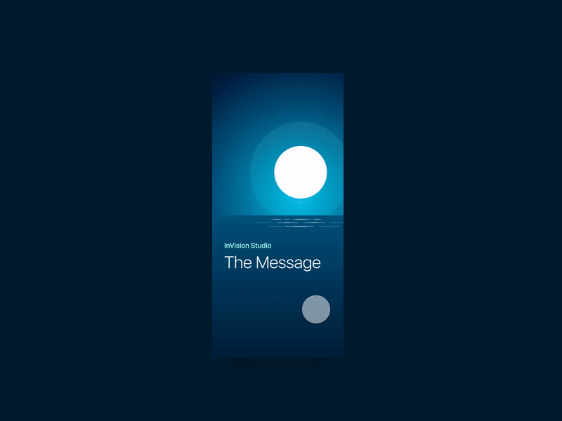 "The Message" invisionstudio prototype uidesign
