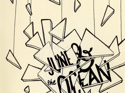 June illustration installation process sketch thoughts