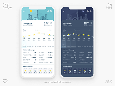 Daily Designs in Quarantine #008 blue clean concept coronavirus covid19 daily dailyui drake illustration ios the6ix thesix toronto ui uidesign ux vector weather weather app