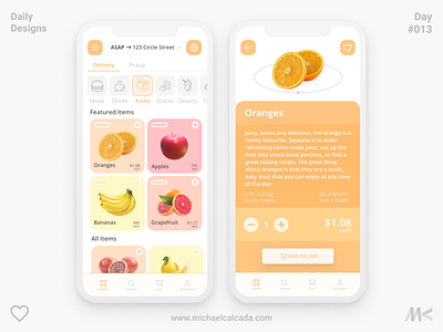 Daily Designs in Quarantine #013 app branding coffee corona virus coronavirus covid19 delivery delivery truck design food ios logo meal orange pickup ui uiux ux vector yum