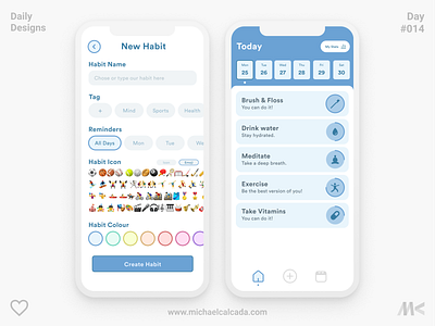 Daily Designs in Quarantine #014 app blue body brush clean concept coronavirus covid19 design exercise health illustration meditation mental health mind navy ui ux vitamins wellness