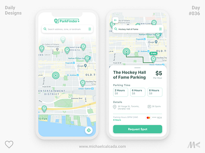 Daily Designs in Quarantine #036 android app coronavirus covid19 discover finder greenp ios parking parking lot request reserve scooter spot ui ux