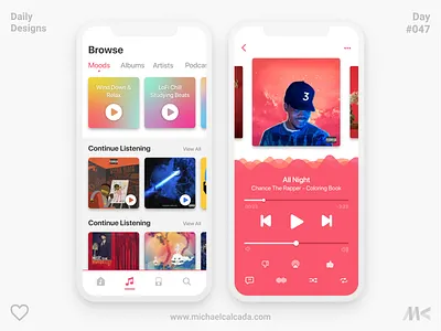 Daily Designs in Quarantine #047 app apple coronavirus covid19 dailyui deezer design finder iphone ipod itunes music music app music player pandora spotify tunes ui ux visualizer