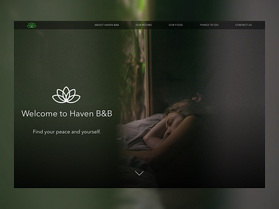 Landing page for Haven B&B