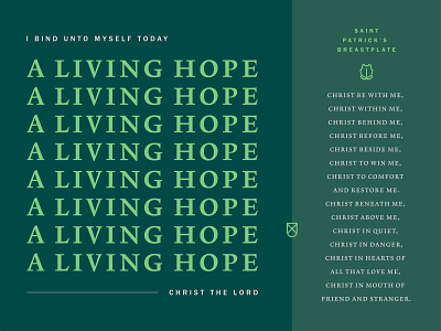 A Living Hope covid19 design faith flat graphic green hope hymn icon illustrator layout lent life mark rebound saint patricks day typography vector viral weekly warm-up