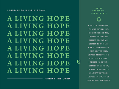 A Living Hope covid19 design faith flat graphic green hope hymn icon illustrator layout lent life mark rebound saint patricks day typography vector viral weekly warm up