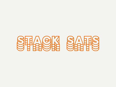 Stack Sats bitcoin crypto currency design digital finance flat future graphic design icon illustrator layout logo mark money orange satoshi sats typography vector