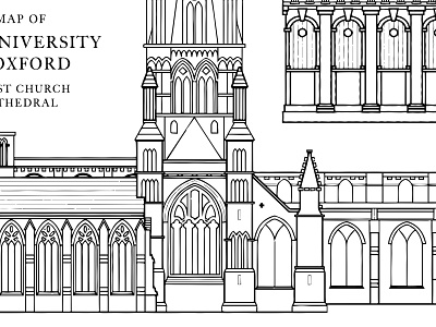 Book Interior Illustrations architecture art book building cathedral church design illustration illustrator interior art map oxford typography vector windows