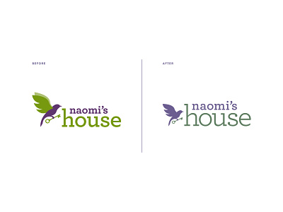 Naomi's House Logo Refresh art bird branding design graphic design green house icon illustrator key logo mark ministry organization purple refresh typography vector visual identity women