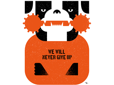 We will never give up illustration