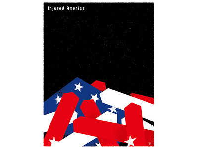 Injured America graphic design illustration
