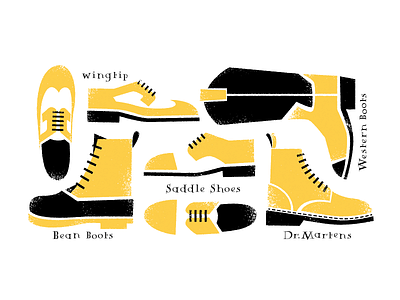 Shoe store graphic design illustration