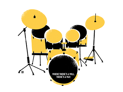 Drum kit graphic design illustration