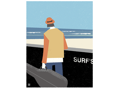 SURF'S UP graphic design illustration