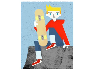 Skateboard graphic design illustration