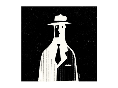 Man wearing panama hat graphic design illustration