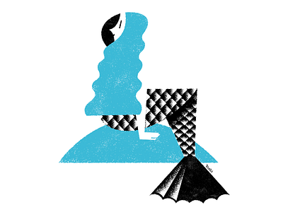 Mermaid character design graphic design illustration