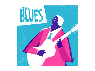 Bluesman graphic design illustration