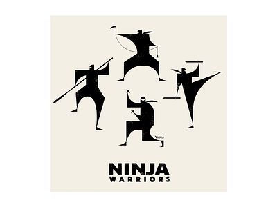 Ninja Warriors graphic design illustration