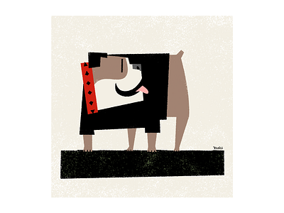 Bulldog graphic design illustration