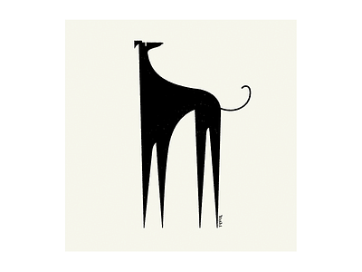 Italian Greyhound graphic design illustration