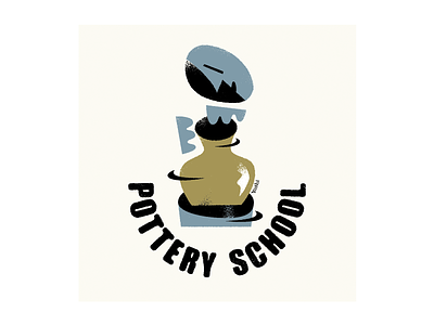 Pottery school graphic design illustration