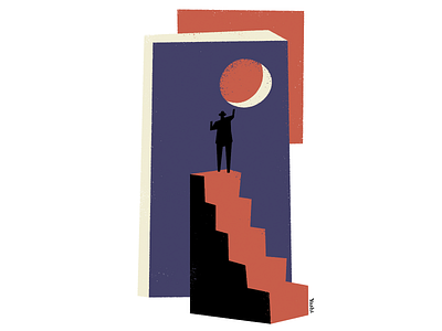 Stairway graphic design illustration