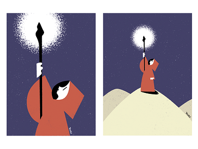 Little wizard graphic design illustration