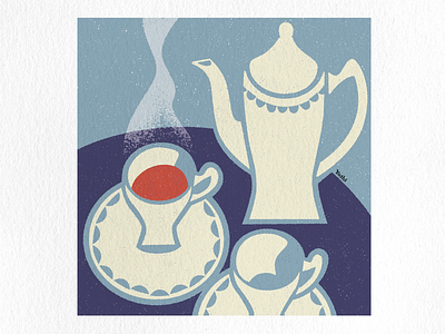 Here is your tea graphic design illustration