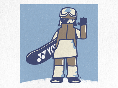 Snowboarder graphic design illustration