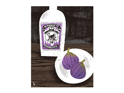 Gin and figs illustration