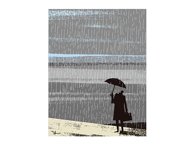 rainy and later sunny illustration