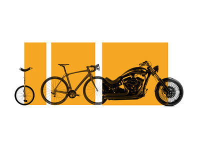 The Experience Makes the Product, Not the Features bicycle collage illustration motorcycle unicycle