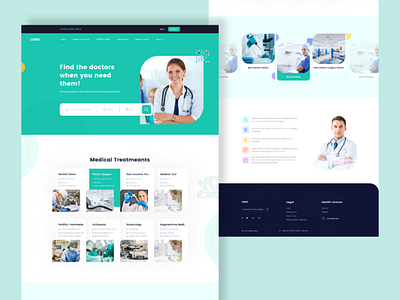 Health/medical landing page doctor health healty medical medicine scanner template uidesign website