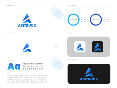 Logo design for Logistic company called ASITRUCK app art brand branding color company design designer graphic design icon identity illustration logistic logo logos transport truck ui ux vector