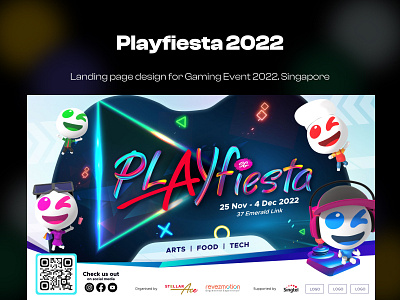 Landing page design for Gaming Event 2022 3d animation branding design graphic design illustration logo logos motion graphics ui ux vector