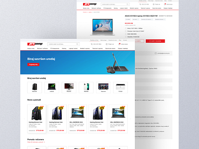 Tech Ecommerce landing page redesign