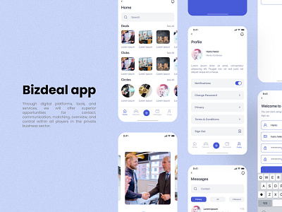 Bizdeal mobile app design