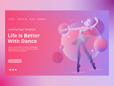 Dance Landing page template