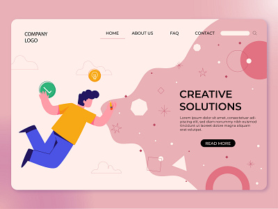 creative web landing page