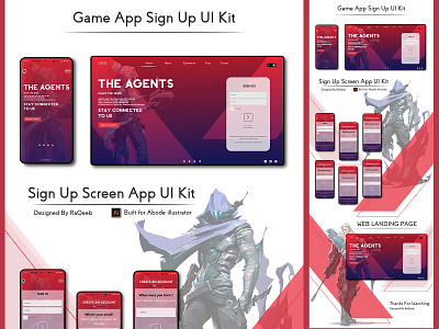 Gaming Landing Page ui app apps tamplate apps ui branding business ui design game ui illustration store ui website