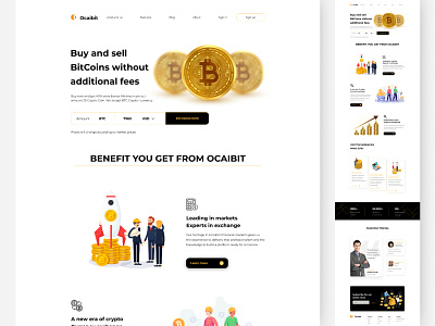 Crypto Currency Bitcoin Website Landing Page app apps tamplate apps ui bitcoin branding business ui cryptocurrency design illustration landing pgese logo modern style saas ui ui animation ui graphics ux ui ux writing web page website