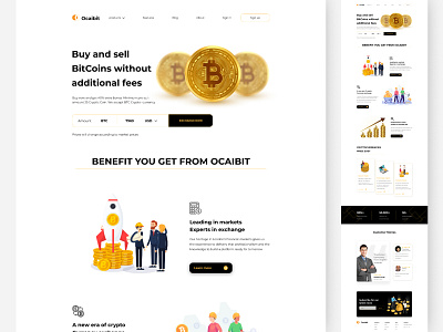 Crypto Currency Bitcoin Website Landing Page